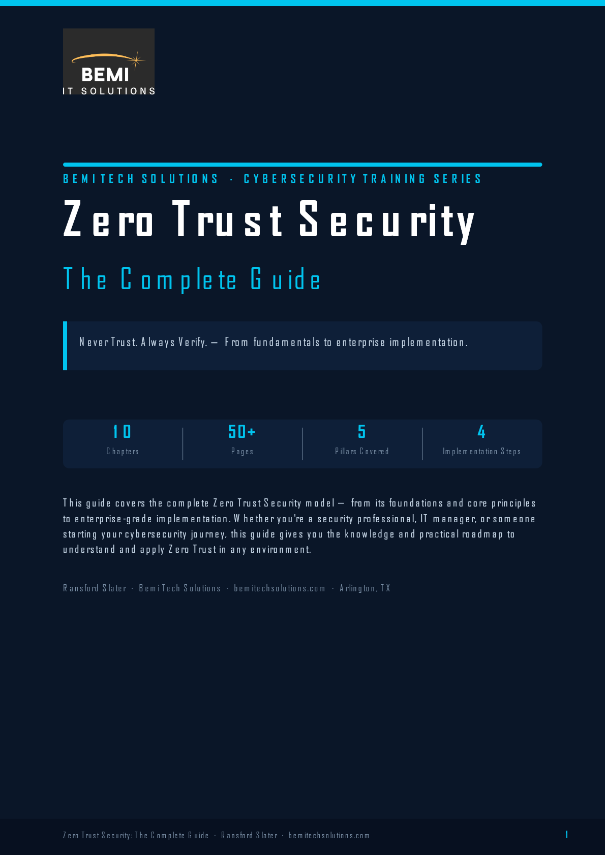 Zero Trust Security Ebook Cover